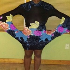 Japanese floral print dress